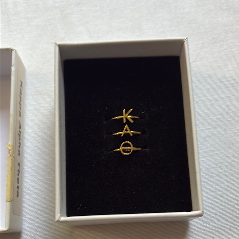 Minimalist Kappa Alpha Theta Ring Stack Set